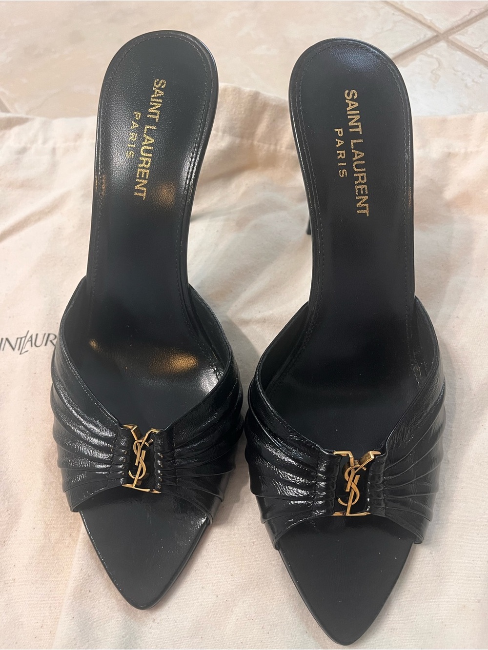 YSL BABYLONE MULES IN SMOOTH LEATHER - Picture 6 of 13